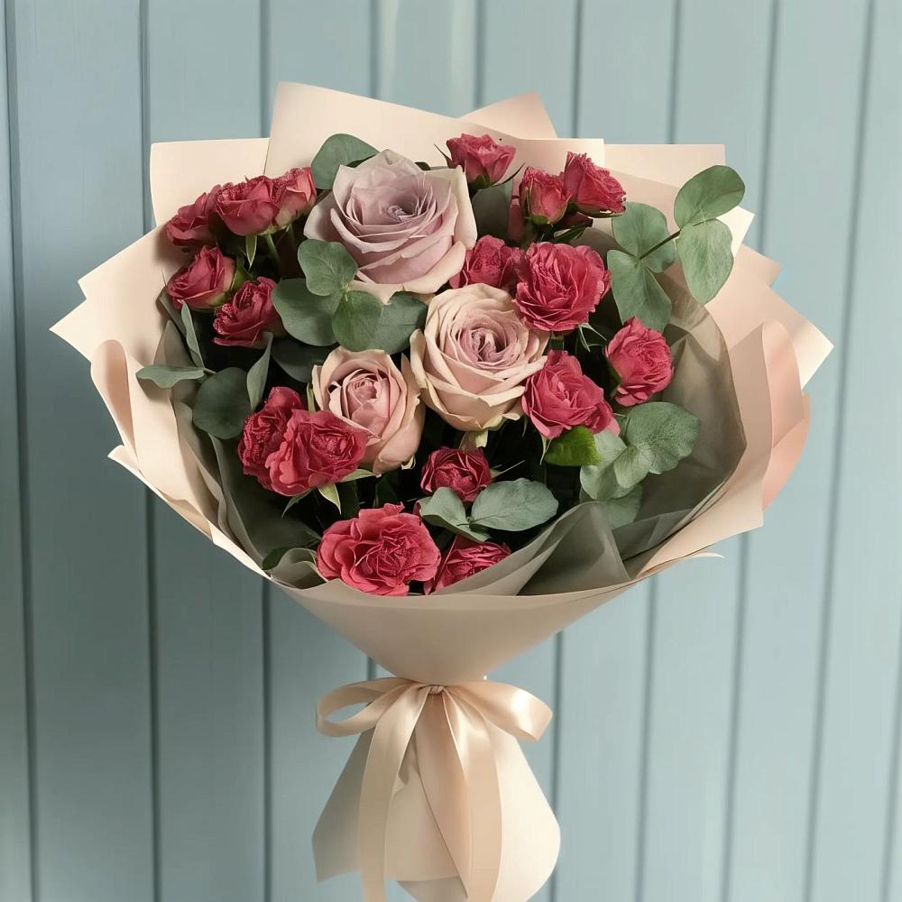 Букет цветов из: Гвоздики и Розы в Витязево