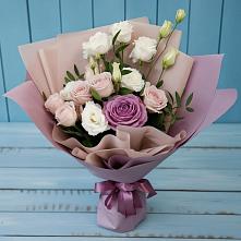Букет цветов из:  Розы и Лизиантусы #REPLACE_PRED# Витязево