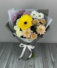 Букет цветов из:  Розы, Герберы и Хризантемы в Витязево