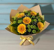 Букет цветов из:  Герберы и Хризантемы в Витязево