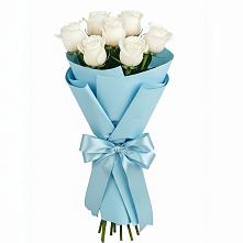 Букет 7 белых роз Проуд в Витязево