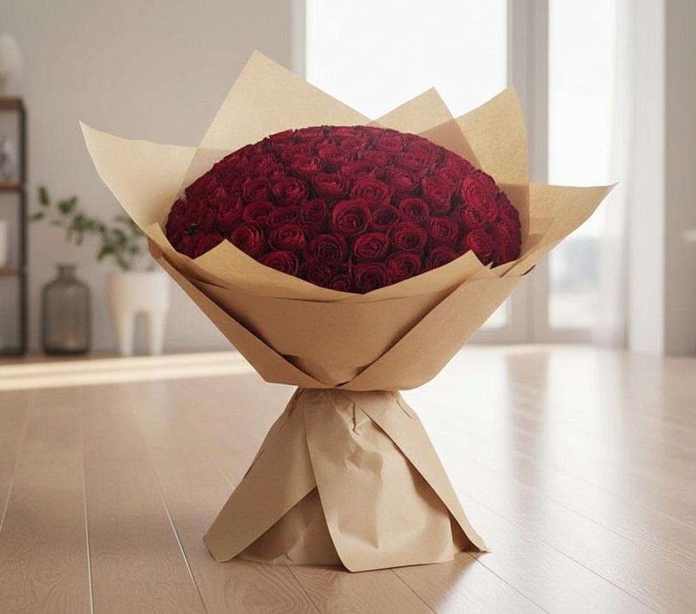 Букет 101 Красная роза в Витязево