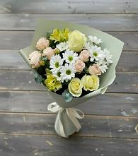Букет цветов из:  Альстромерии, Розы и Хризантемы в Витязево