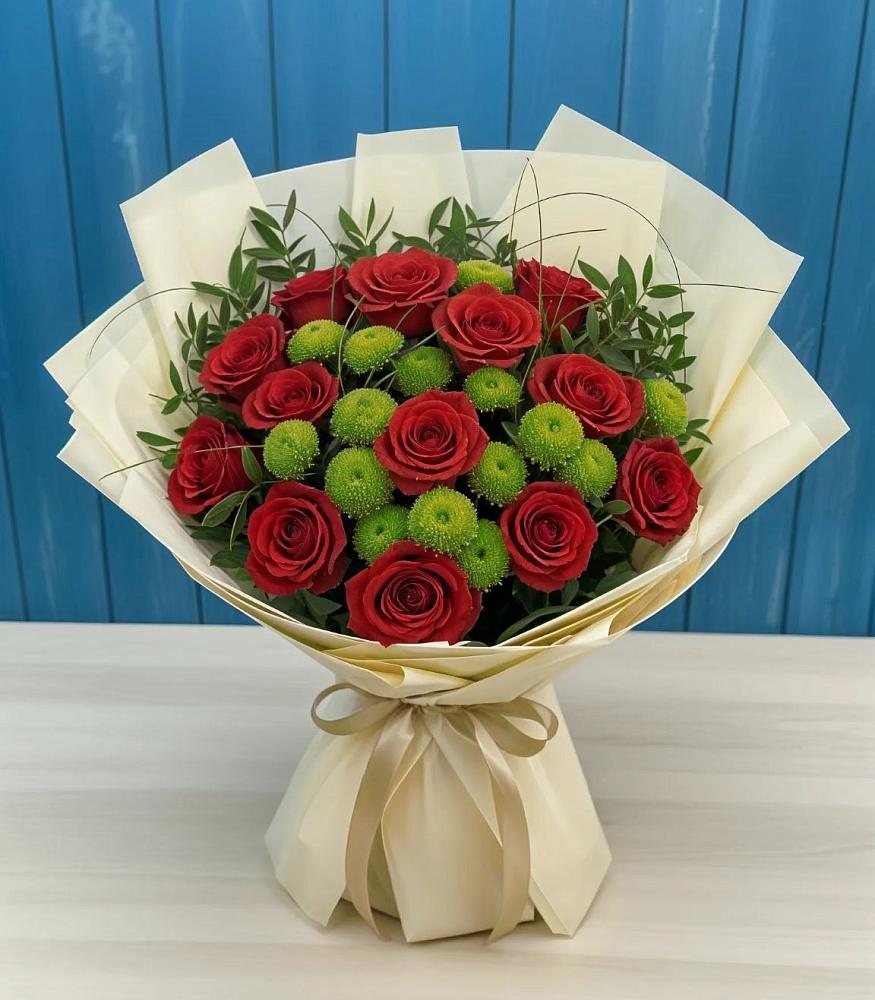 Букет цветов из: Розы и Хризантемы в Витязево